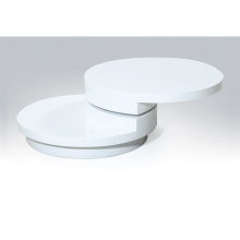 modern white italian round coffee table